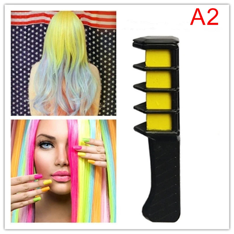 Hot Sale 1PC Disposable Temporary Dye Stick Mini Hair Dye Comb Hair Dye Chalk Make Up Hair Dye Brush