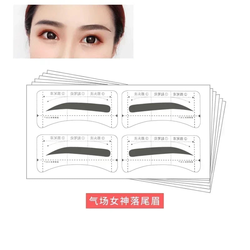 New Disposable Eyebrow Stencil Stickers Grooming Shaper Template Professional Eyes Makeup Stencils Eyebrows Beauty Make Up Tools