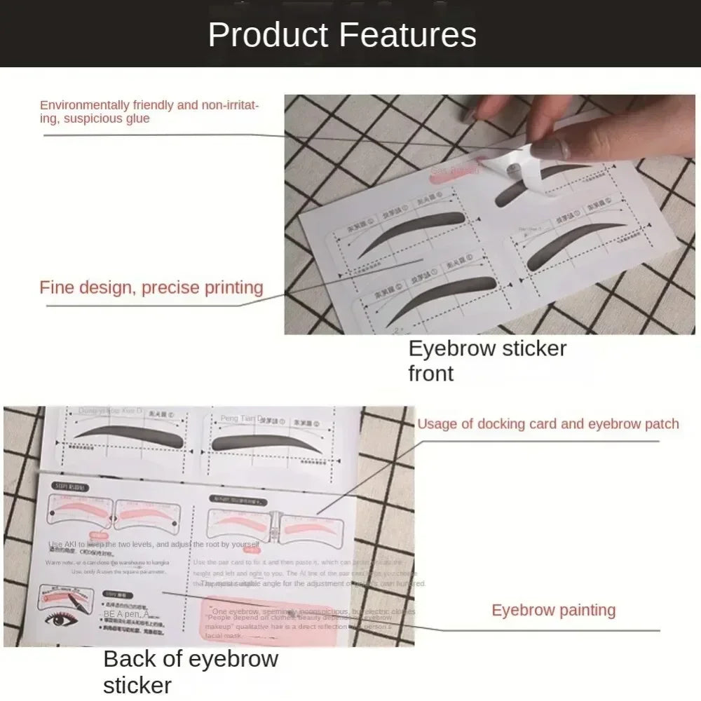 New Disposable Eyebrow Stencil Stickers Grooming Shaper Template Professional Eyes Makeup Stencils Eyebrows Beauty Make Up Tools