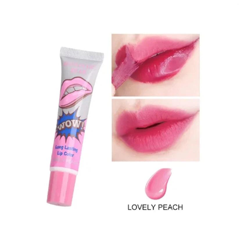 Makeup Liquid Lip Stick Lip Gloss Waterproof Long Lasting Tear Lipstick Lipgloss Miss Women Sexy Red Make up Tear Pull Lips Mask