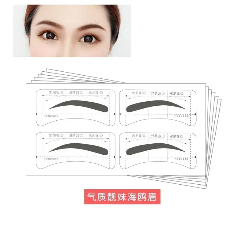 New Disposable Eyebrow Stencil Stickers Grooming Shaper Template Professional Eyes Makeup Stencils Eyebrows Beauty Make Up Tools