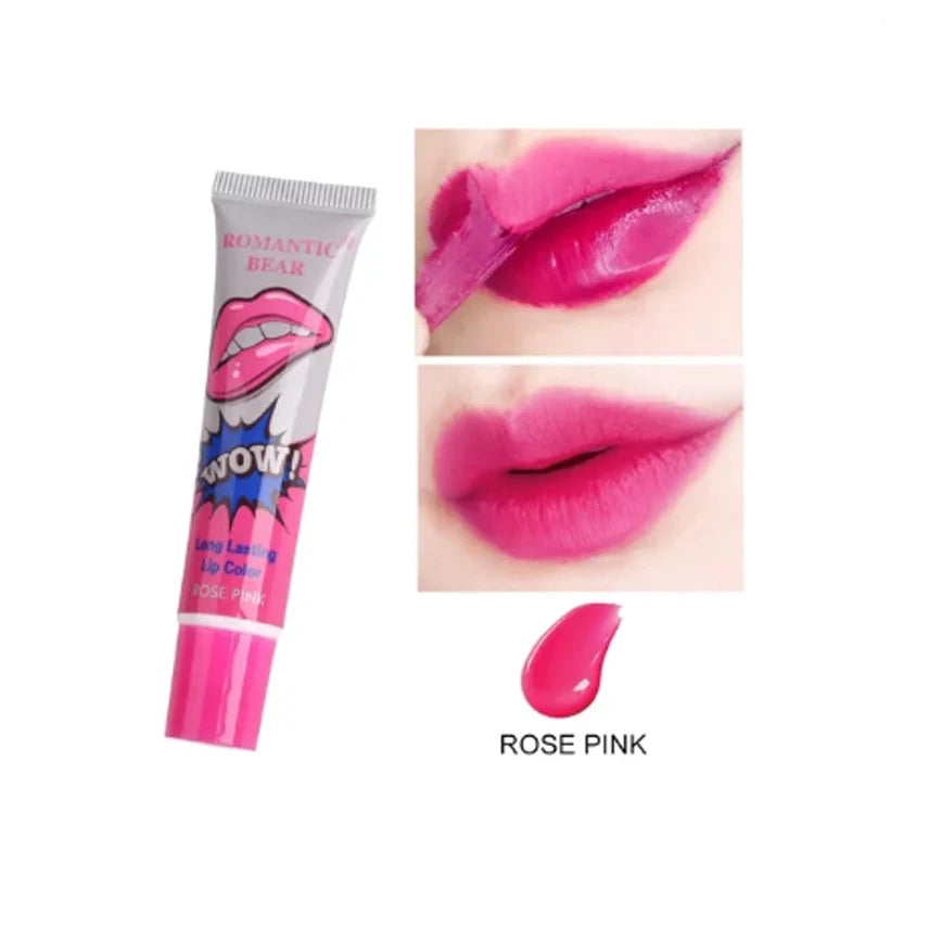 Makeup Liquid Lip Stick Lip Gloss Waterproof Long Lasting Tear Lipstick Lipgloss Miss Women Sexy Red Make up Tear Pull Lips Mask