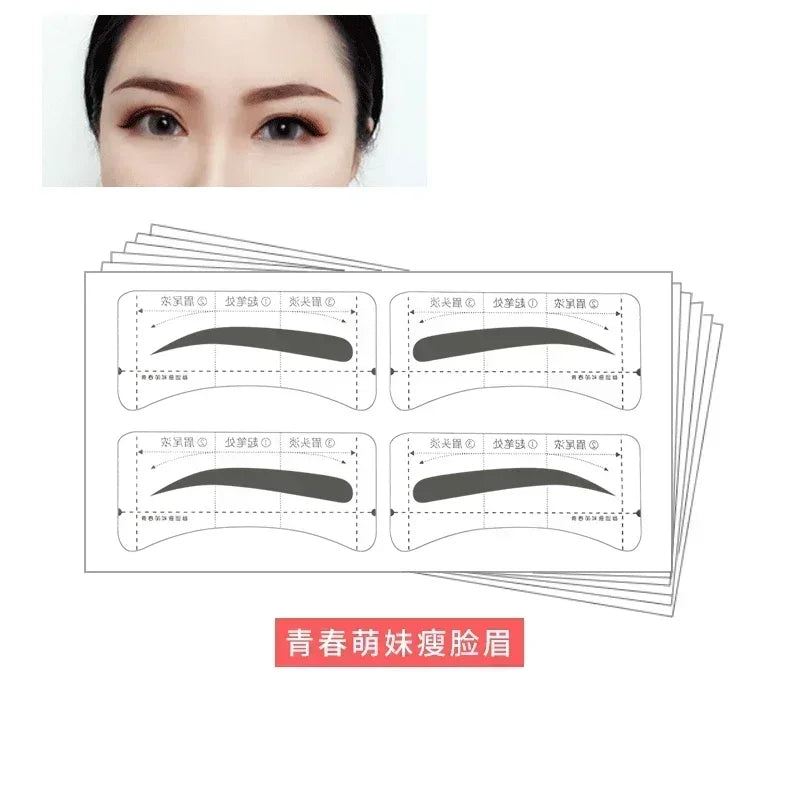 New Disposable Eyebrow Stencil Stickers Grooming Shaper Template Professional Eyes Makeup Stencils Eyebrows Beauty Make Up Tools