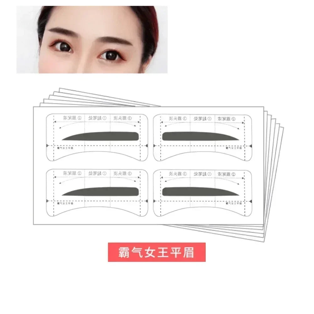 New Disposable Eyebrow Stencil Stickers Grooming Shaper Template Professional Eyes Makeup Stencils Eyebrows Beauty Make Up Tools