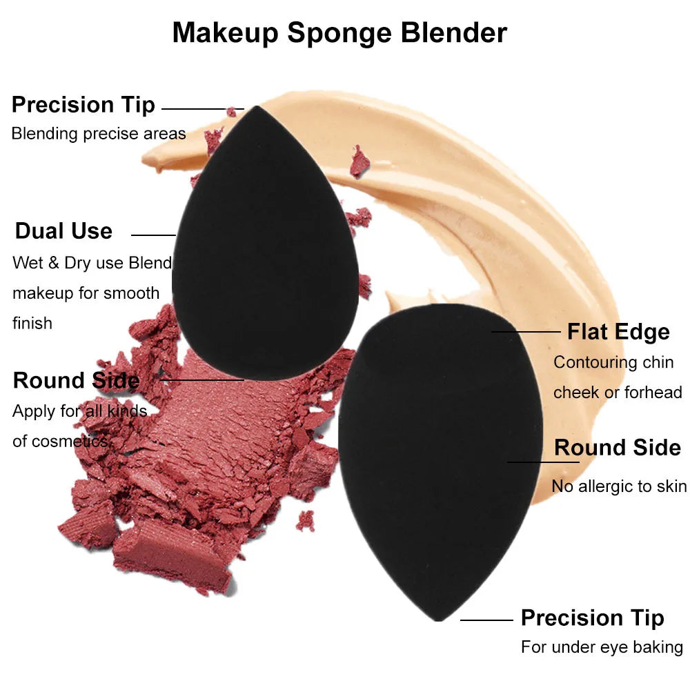 Makeup Sponge Cosmetic Puff For Foundation Concealer Cream Soft Powder Makeup Sponge Puff Blinder Make-Up Accessorie