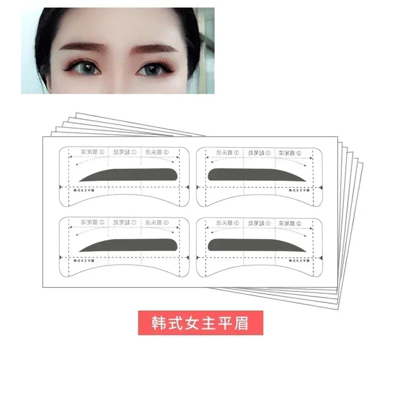 New Disposable Eyebrow Stencil Stickers Grooming Shaper Template Professional Eyes Makeup Stencils Eyebrows Beauty Make Up Tools