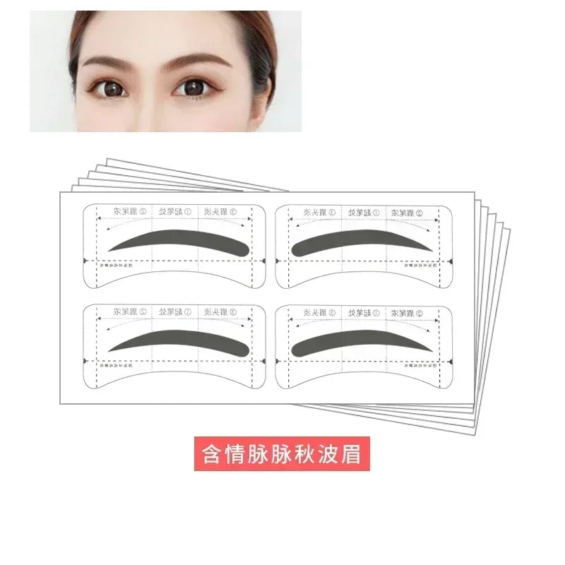 New Disposable Eyebrow Stencil Stickers Grooming Shaper Template Professional Eyes Makeup Stencils Eyebrows Beauty Make Up Tools