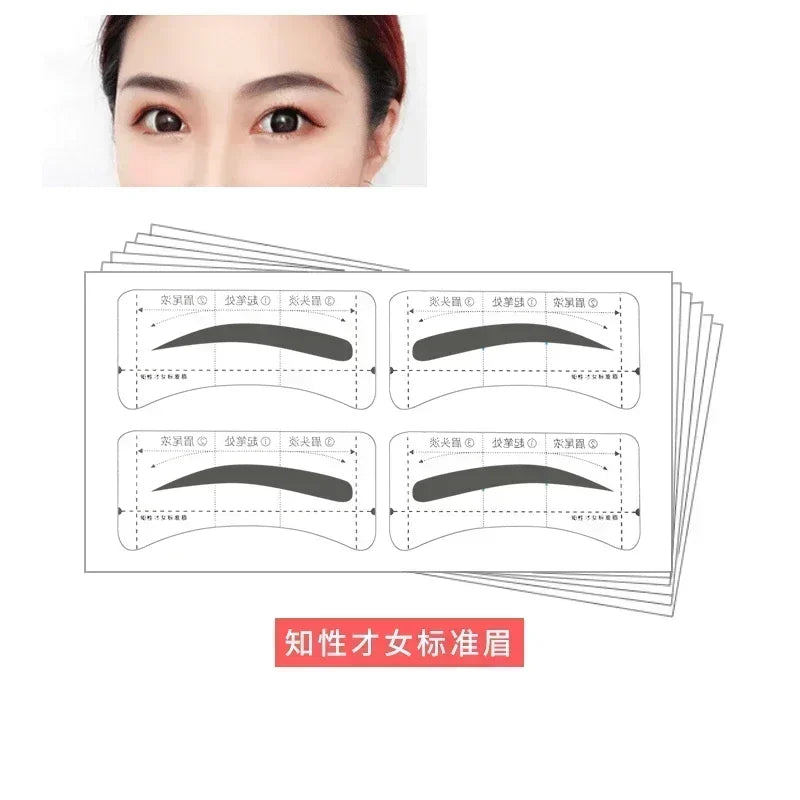 New Disposable Eyebrow Stencil Stickers Grooming Shaper Template Professional Eyes Makeup Stencils Eyebrows Beauty Make Up Tools