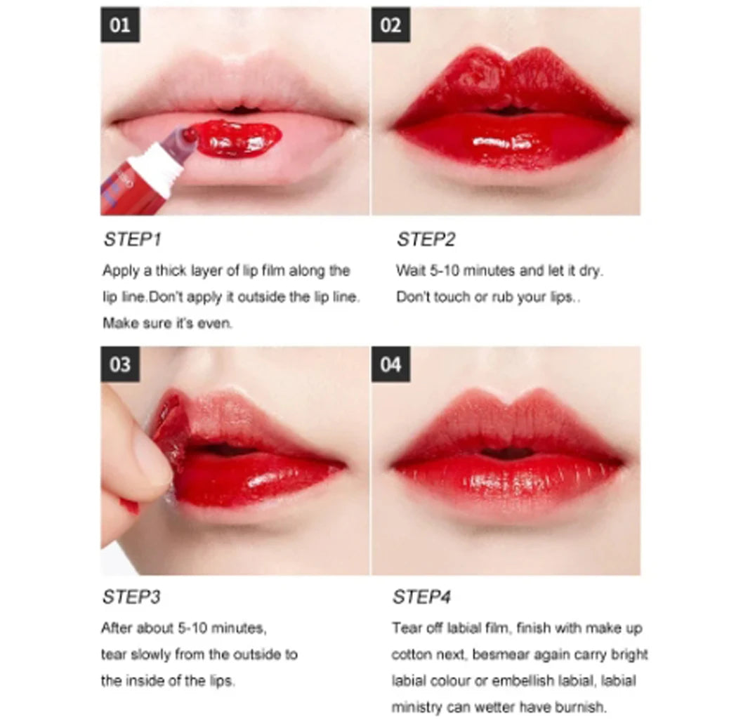 Makeup Liquid Lip Stick Lip Gloss Waterproof Long Lasting Tear Lipstick Lipgloss Miss Women Sexy Red Make up Tear Pull Lips Mask