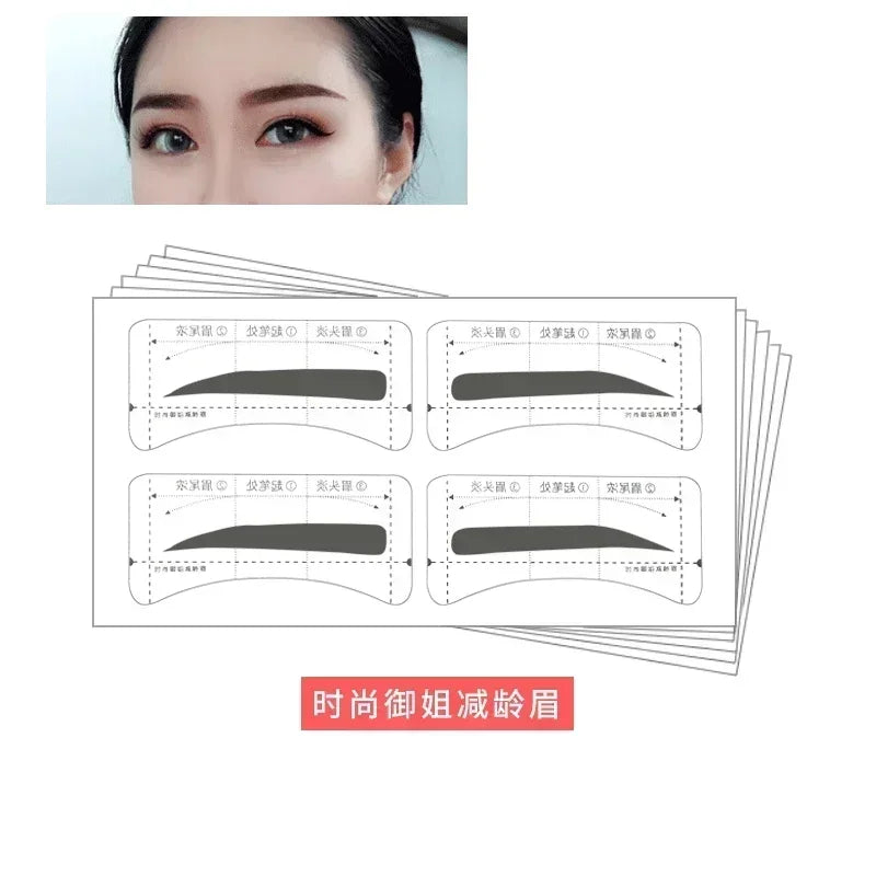 New Disposable Eyebrow Stencil Stickers Grooming Shaper Template Professional Eyes Makeup Stencils Eyebrows Beauty Make Up Tools